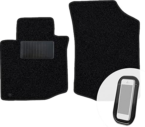moto-MOLTICO Vorne Fußmatten Auto Velours Autoteppiche | Schwarz Automatten Set 2-teilig passend für Toyota Aygo I 2005-2014