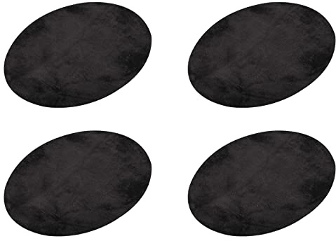 sourcing map 4 Stück Ellbogen Knie Bügelflicken Stoffpatch zur Reparatur, 11 x 14cm Oval Flicken zum Aufbügeln für Kleidung Handwerk Reparatur Kit Rucksack Schuhe Dekoration, Schwarz | Patches oval, schwarz, für Kleidung, Reparatur, Handwerk, Reparaturset, Rucksack, Schuhe, Dekoration