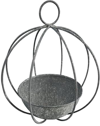 CLoxks Blumenampel Metall Wandbehang Blumentopf Korb Halbrund Pflanze Blume Wandregal Pflanzen Kleiderbügel Dekoration Garten Veranda Balkon Hängepflanztöpfe