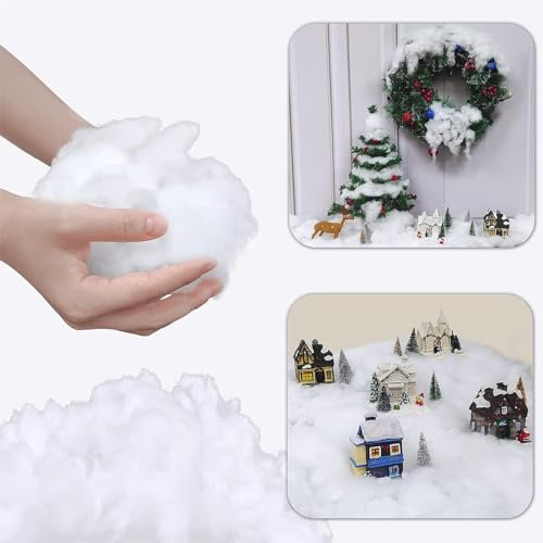 YITONGFU Neve Artificiale,Neve Finta,Spugna di Flocking,Decorazioni Invernali,Decorazioni per la Coperta di Neve per Le Feste，Decorazione dell'albero di Natale(1 Confezione da7 OZ)