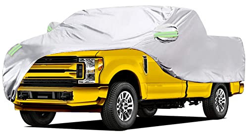 Blueshyhall Autoabdeckung Pickup, Autoabdeckung Stoff für F150, R-am, T-undra und Mehr, 580 x 200 cm Autoabdeckung Vollgarage Wasserdicht, Autoabdeckung Plane Indoor Outdoor (Alufolienbaumwolle)