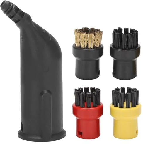 JINFOLI Boquilla for limpiador a vapor, cabezal de boquilla de rociador con cepillo de hendidura, for KARCHER, SC1/SC2/SC3/SC4/SC5, cepillo raspador con hendidura for limpiador a vapor Accesorios para