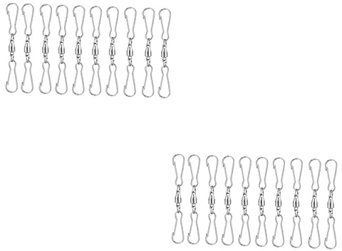 CAXUSD 20pcs Windsock Clip Hooks Rotating Swivel Hooks for Outdoor Dual Clip Swivels Plant Pot Hanger