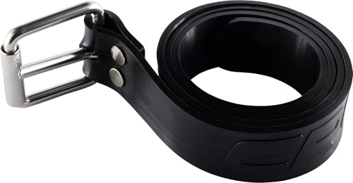 Cressi Serpent Silicone Marseillaise Belt Black - Cintura Tipo Marsigliese in Silicone per Immersioni e Apnea, Nero, Taglia Unica