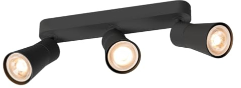 SLV PURI 2.0 Cone, Wand- und Deckenaufbauleuchte, long, 3 x max. 6 W GU10, schwarz