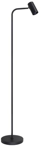 ENOVALITE moderne Stehleuchte SPOT, drehbar, neigbar, GU10 Fassung, schwarz | Aluminium, Design Stehlampe Leselampe Strahler Wohnzimmer Büro