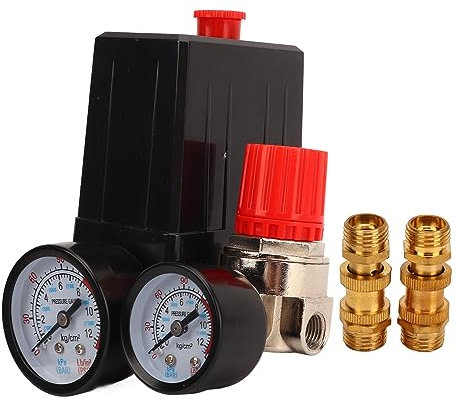 Luftkompressor-Drucksc halter, Luftdruck regler, Luft kompressor Ersatzteile mit 2 Druck gaugess und Ventil, für Luft kompressor Ersatzteile