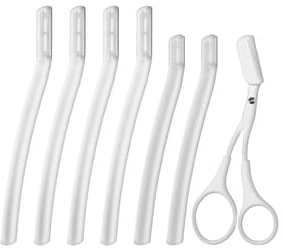 Rasoir pour Le Visage Des Femmes 7 Pièces, Rasoir Sourcil Outil Professionnel De pour Le Duvet, L'Épilation Du Visage Et Des Sourcils, Lame Douce Pour L'Exfoliation De La Peau, Acier Au Carbone