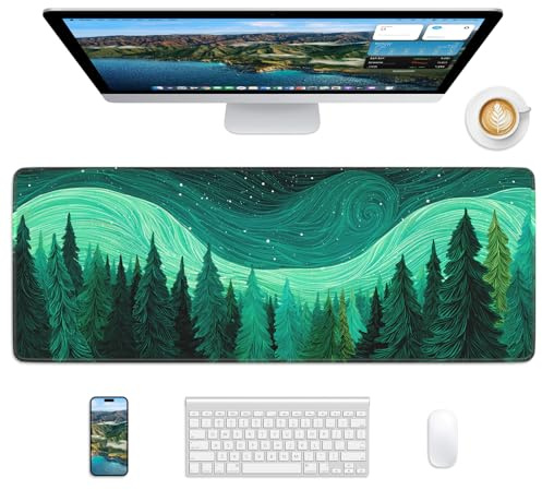 Velluxion Mouse Pad 31.5x11.8in Large Desk Mat Non-Slip for Office | Stitched edges prevent fraying, rubber non-slip base keeps pad stable, large mousepad for home, work and gaming, Illustration