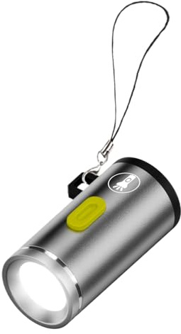 Mini linterna LED – Linterna pequeña de aleación de aluminio, luz de bolsillo de alto lúmenes con cordón resistente al agua | Perfecta para camping, senderismo, exploración al aire libre, viajes