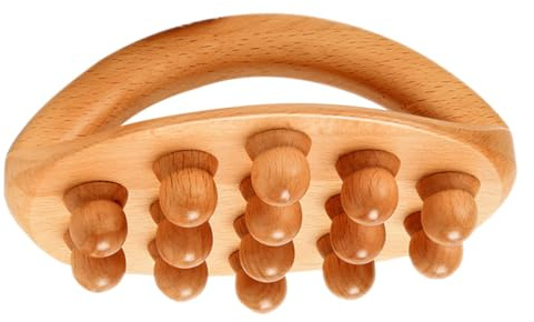 HOODANCOS Natürlicher Holz akupressur massager Körperbürste zur Zellulite behandlung Tiefengewebemassage Fatigue Relief Ganzkörper massagegerät Durchblutung und Muskelentspannung