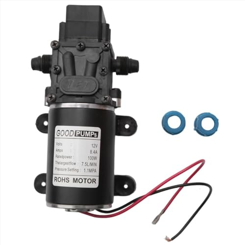 BPQiang 12V 100W High Pressure Self Priming Water Pump 160Psi 8Lpm Caravan Camping Boat