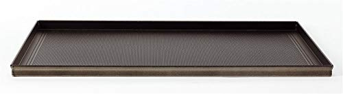 Agnelli Moules a Gâteaux rectangulaire perforé, Hauteur de 2 cm, Alliage d'aluminium 3003, Noir