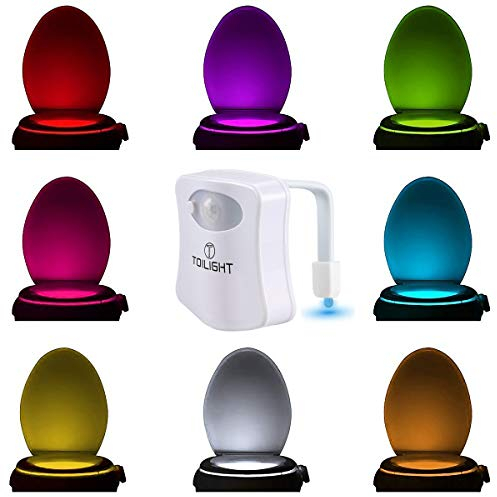 ToiLight The Original Toilet Bowl Night Light. Motion Sensor Fun & Cool Bathroom Accessory. Home Gadget for Men, Women. Gifts for Men Dads Fathers Day Christmas. Funny Novelty Birthday Present