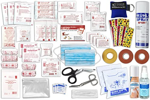 S2 PLUS Erste-Hilfe-Set nach der aktuellen DIN 13157 + Sport-Ausstattung inkl. Sprühpflaster