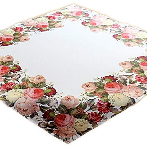 Raebel - Centrotavola – motivo rose – (85 x 85 cm)