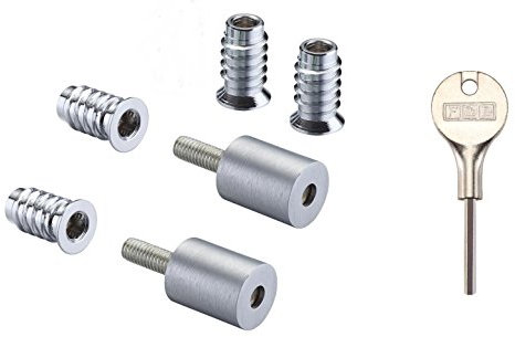 Fulton & Bray FB319 Quality Roller Sash Window Stop Restrictor for Child Safety and Security - Comes With Key Included (Satin Chrome)