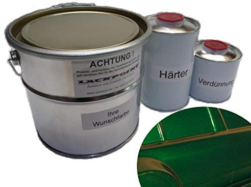 Lackpoint 1,75 Liter Set 2K Autolack Dark Green Metallic Kein Klarlack Trendlack Tuning