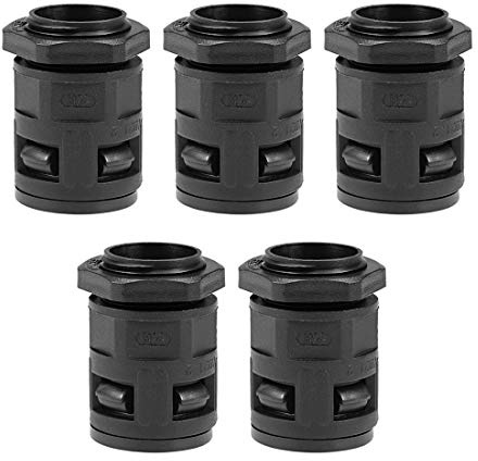 sourcing map Presse-étoupe câble Connecteur tube ondulé Pinces Tuyau AD21.2 vis M24 5Pcs