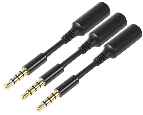 3-Pack AUX Headphone 3.5mm Extension Cable - Male to Female Extender Audio Auxiliary Jack Adapter Wire Cord Plug Connector for iPhone iPod iPad, Smartphone Tablet, Home Car Speaker System (3 INCH)