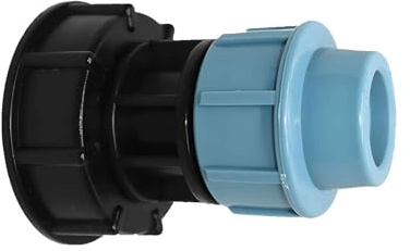 s60x6 Adapter IBC Tank Thread Connector for Mdpe Water Pipe Fittings Straight Outlet 20mm