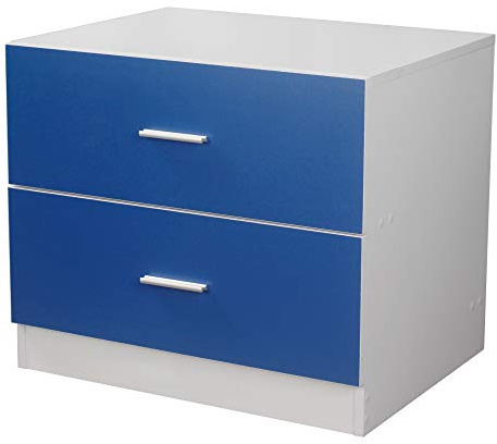 Orlando Kinderzimmerschrank Kommode mit 2 Schubladen, Holz, modern, breit, Blau