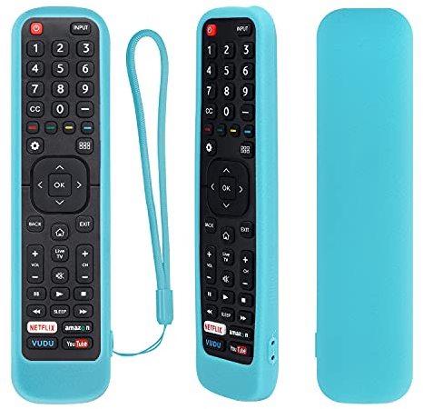 Funda Protectora de Silicona para Hisense Mando a Distancia, EN2X27HS EN2BI27H EN2BO27H EN2A27, Funda Mando para Hisense, Antideslizante, A Prueba de Golpes, Lavable (Azul Luminoso)