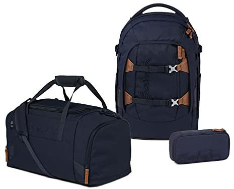 Satch Pack Schulrucksack Set 3tlg. mit Sporttasche und Schlamperbox (Nordic Blue Skandi Ed.)