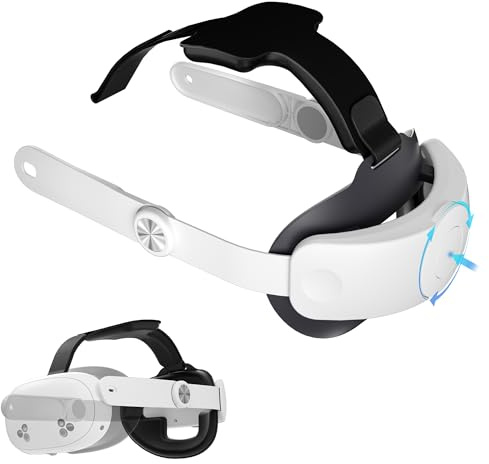 ALAFLY Sangle Elite Améliorée Compatible avec Oculus/Meta Quest 3 / Quest 3S, Libération en Un Clic & Rétractable Sangle de Tête, Confort Amélioré et Immersion de Jeu Accessoires VR Head Strap