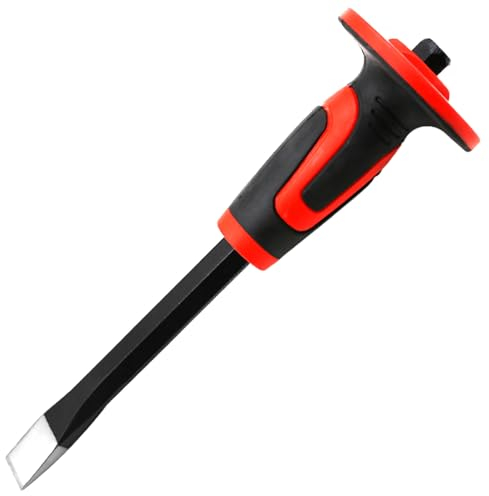 WEDO scalpello piatto con paracolpi,Scalpello da muratore,11×16mm,acciaio al carbonio,Scalpelli a freddo per Muratura, Legno, Piastrelle, Calcestruzzo, Pietre, Metallo