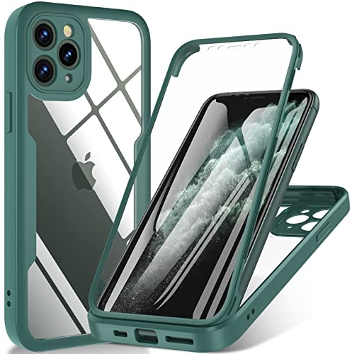 ottpluscase für iPhone 11 Pro Hülle, 360 Grad Schutzhülle Stoßfest Panzerhülle mit Eingebautem Displayschutz Robust Bumper Full Cover Outdoor Case Handyhülle für iPhone 11 Pro (5,8) - Grün