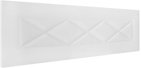 HOGAR24 ES | Cabecero Tapizado Ares| Cabezal de Cama Acolchado | Tapizado en Polipiel de Alta Gama | Color Blanco | Medida: 140x55x3 cm (Cama 135/140 cm)