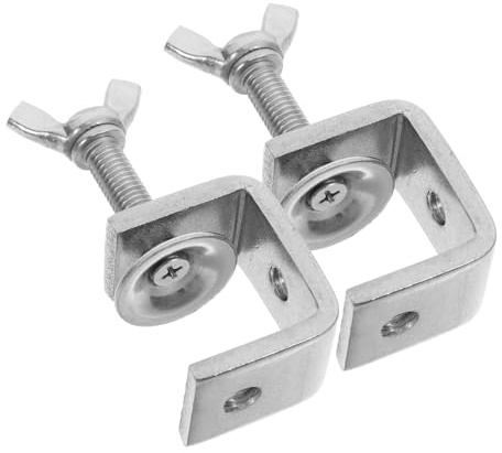 BUGUUYO 2pcs Mini Stainless Steel c Clamps Heavy Duty Woodworking Clamps Small Metal 30mm Opening for DIY Projects and Woodwork