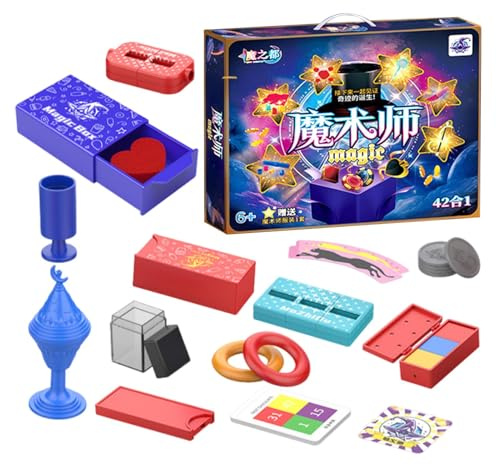 Enkla magiska tricks: Magic Kit, trollkarlset med trollstav och videokommentar, magiskt kit för nybörjare med trollkarlsset: Magic Trick
