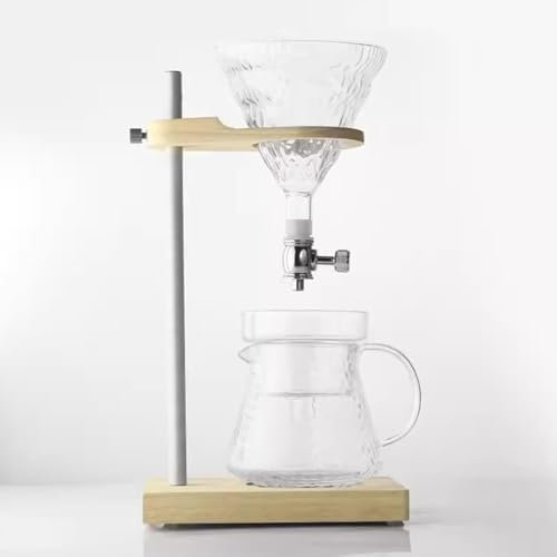 Cold Brew Drip Tower, Cold Brew Drip Tower,Cold Brew Drip Coffee Maker, Iced Coffee Maker with Slow Drip Technology, Height Adjustment Bracket, Glass Jug, for Coffee and Tea, Gift for Coffee