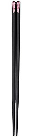 TAMSNDL Bacchette Cinesi 2 Paia di Bacchette in Fibra di Vetro Nere for Alimenti da Baguette, Utensili da Cucina, stoviglie da Pranzo(1 Pair Cherry)