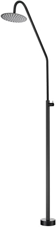 GALYON IMEX pooldusch - Alaska utomhusdusch i stål S.316 med spruta Ø250 mm, elegant och robust design. 10 års garanti! (matt svart)