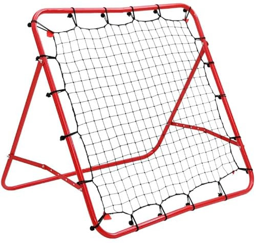 Verstellbarer Fußball Kickback Rebounder: Fußball Rebound Netz Tragbares Prellwand Verstellbar Fußballtor Kicker für Fußball Training 100 x 100cm