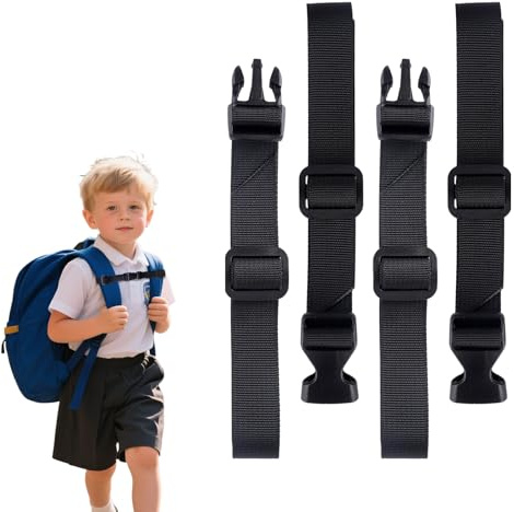 ROOMHUAWAY Brustgurt Rucksack, Verstellbarer Brustgurt Rucksack Kinder mit Schnallen und VerschlüSse, Schnellverschluss Strapazierfähiger Rucksackriemen für Kinderrucksack und Erwachsene