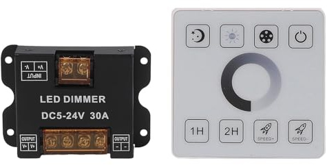 NiuLumea Controller LED, 5 V-24 V DC Touch Panel Dimmer strisce luminose a LED monocromatiche, con telecomando wireless RF