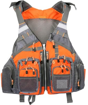 HENRUN Fly Fishing Vest Breathable Outdoor Adjustable Multi Pokcet Waistcoat Jackets Trout Fishing Gears Multifunction - model
