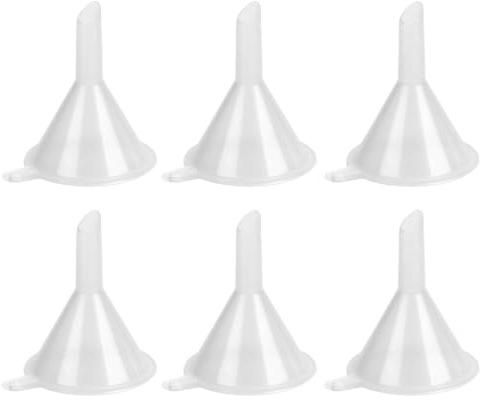 6 PCS Mini Funnels for Filling Small Bottles, Small Plastic Funnel Set With Narrow Spouts, Tiny Funnels For Perfume, Essential Oils, Hip Flasks, Laboratory, Diy Crafts And Home Use