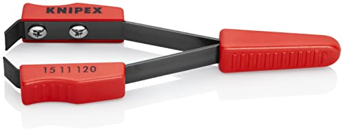 KNIPEX Brucelles à dénuder pour fil enduit noire laquée avec gaines en plastique 120 mm, 15 11 120