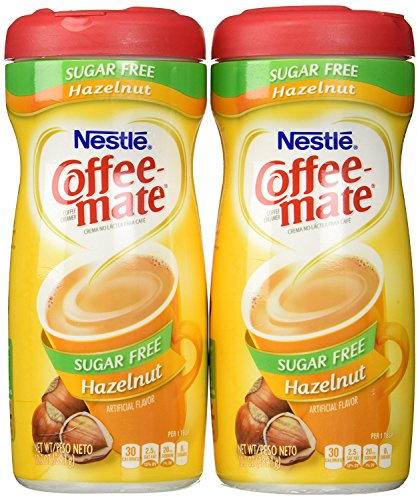 Nestle Coffee Mate Coffee Creamer - Hazelnut Flavoured Creamer - Sugar Free, 289.1g (Pack of 2)