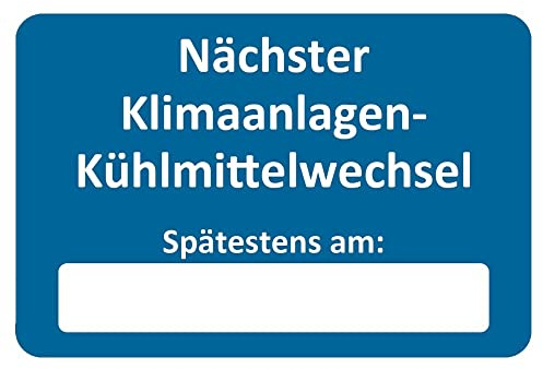 AUPROTEC Kundendienst Aufkleber Werkstatt Serviceaufkleber Auswahl: 250 Stück, Nächster Klimaservice