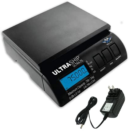 PROMOTION adaptateur secteur OFFERT d'une valeur de 6.5 euros - Balance électronique postale idéale pour l'expédition pèse-colis pèse-lettres jusqu'à 34kg