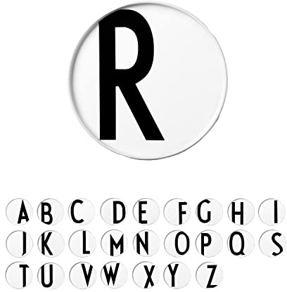 Design Letters Buchstaben Teller Weiß (A-Z) | Weihnachtsdeko, Weihnachtsgeschenke für Frauen, Männer | Tisch deko | Porzellan Geschirr, Snackteller, Weihnachtsteller | Kuchenteller, Deko Teller