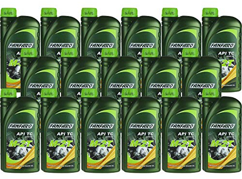 FANFARO M-2T - Aceite universal de motor de 2 tiempos API TC, 17 x 1 L