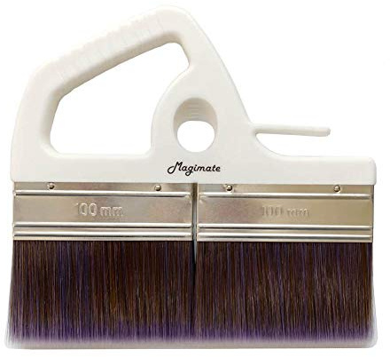 Magimate 8 Inch Large Paint Brush, Flat Wide Varnish Brush for Acrylic Painting, Wallpaper Glue, Furniture, Fence Stain & Art Gesso - Soft Poly Paddle