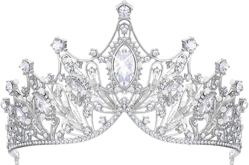 Tiara Kristallkrone für Bridal, Prinzessin Diadem Hochzeit Tiara Crown für Hochzeit Abschlussbälle Proms Festzüge Parties Geburtstag